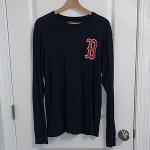 Boston Red Sox men’s long sleeve tshirt.B logo on left chest. Red Sox left arm